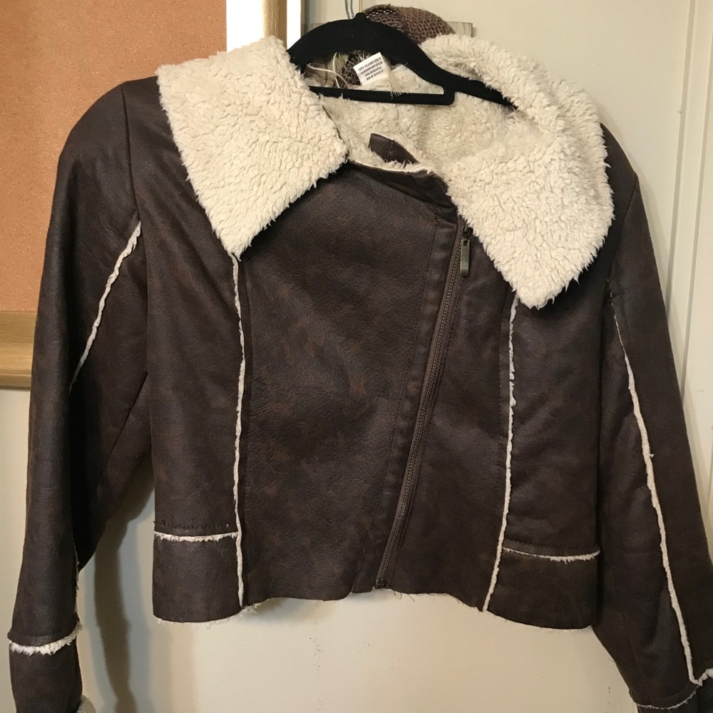 Pleather fur jacket